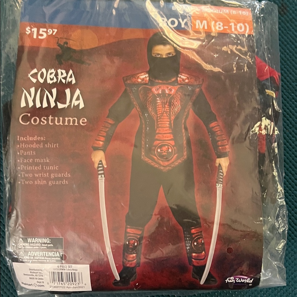 Cobra Ninja Kids Costume - Red & Black